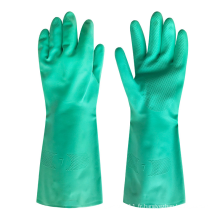gants industriels en caoutchouc nitrile d&#39;acide résistant à l&#39;huile
